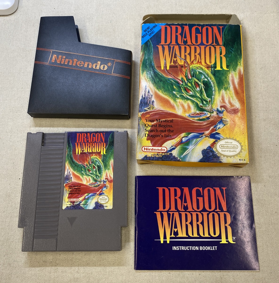 Dragon Warrior (Quest) Nintendo NES Complete in Box CIB w/ Inserts