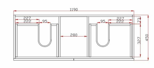 1200MM DARK OAK BATHROOM FREESTANDING VANITY ON LEGS DOUBLE BOWL CERAMIC BASIN - Picture 3 of 3