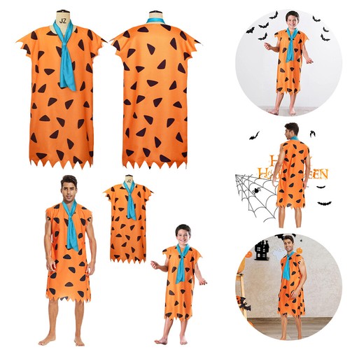 American Animation The Flintstone Rolle Fred Feuerstein Cosplay Kleid Kostüm * - Bild 8 von 35