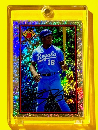 Bo Jackson RARE SILVER DIAMOND REFRACTOR BOWMAN BASEBALL INVESTMENT CARD - MINT! - Picture 6 of 8