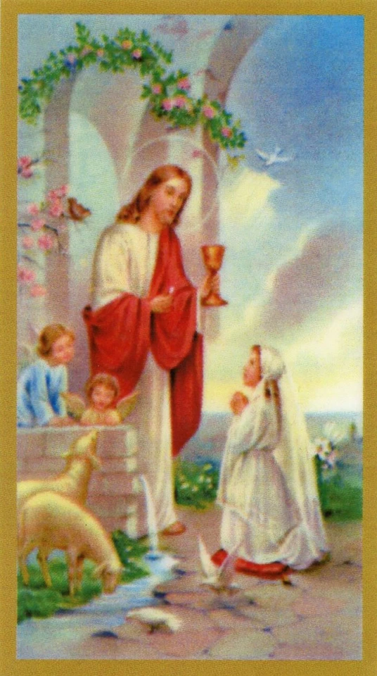 Communion Prayer for Girls - Personalized Laminated Prayer Cards - Pack of 35 - Image 3 of 3