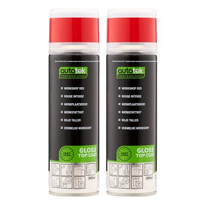 Autotek Exact Match schnelltrocknender Aerosol-Sprühlack Werkstatt rot 300 ml x2