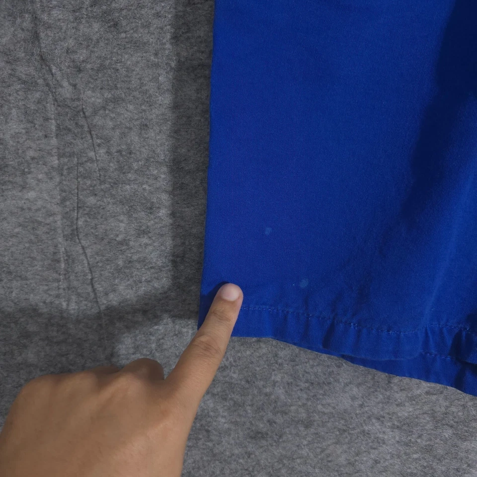 Pantalones Cortos Modernos de Diversión para Hombres 34 Bolsillos Azules Algodón Frente Plano Chino Preppy Sólido Foto 4 de 4