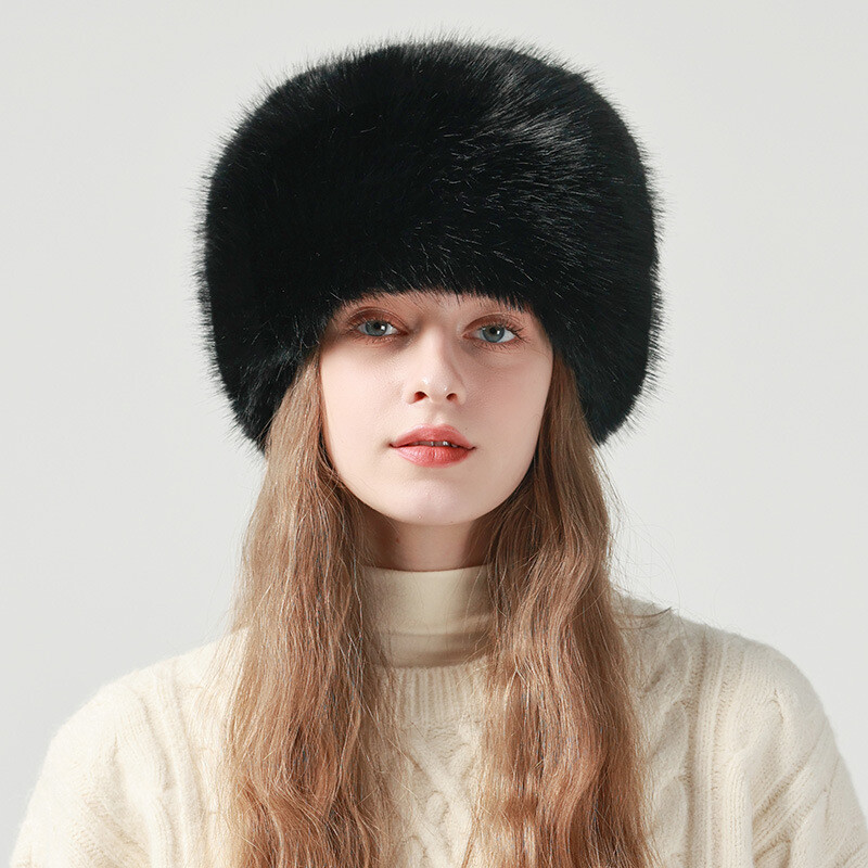 Women Winter Faux Fur Cossak Hat Cap Russian Warm Thermal  display picture 1