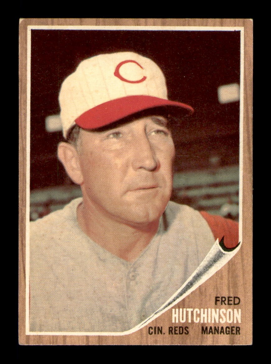 1962 Topps #172 Fred Hutchinson Manager EX Condition OBGcards Vintage Baseball