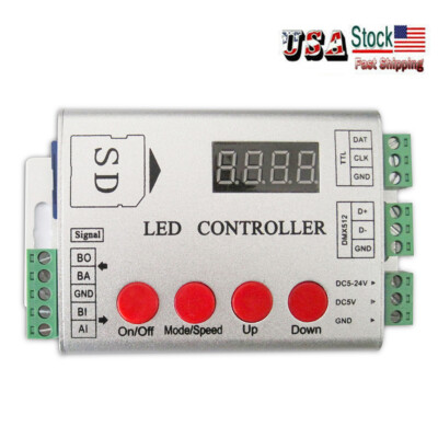 DC5-12V LED Full Color Single Port 2048pixel Display Light Source Controller USA