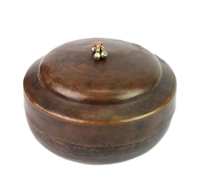 Miniature Brass Home Decorative Box Old Collectible Metal Trinket Box. G66-1110