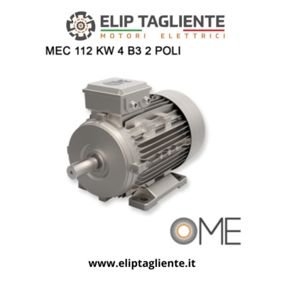MEC DREIPHASENMOTOR 112 KW 4 B3 2 POLIG 3000 U/min