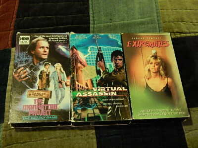 Manhattan Project + Virtual Assassin + Extremities (VHS x 3) Retro VIDEO LOT