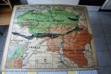 CARTE SCOLAIRE VIDAL LABLACHE n° 25 LA BELGIQUE GEOGRAPHIE