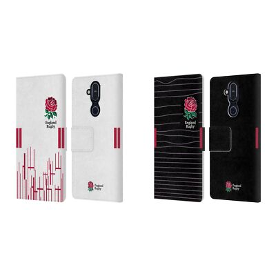 ENGLAND RUGBY UNION 2022/23 CREST KIT LEATHER BOOK WALLET CASE FOR NOKIA PHONES