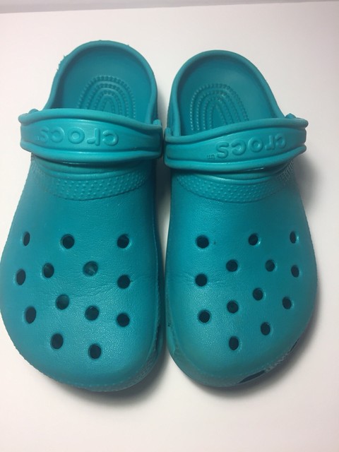 teal clogs