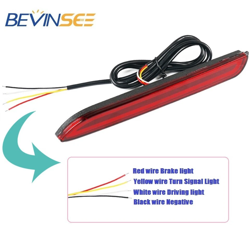 For Toyota RAV4 19-24 LED Brake Driving Stop Signal Lights Bumper Reflector Lamp - Image 2 of 4