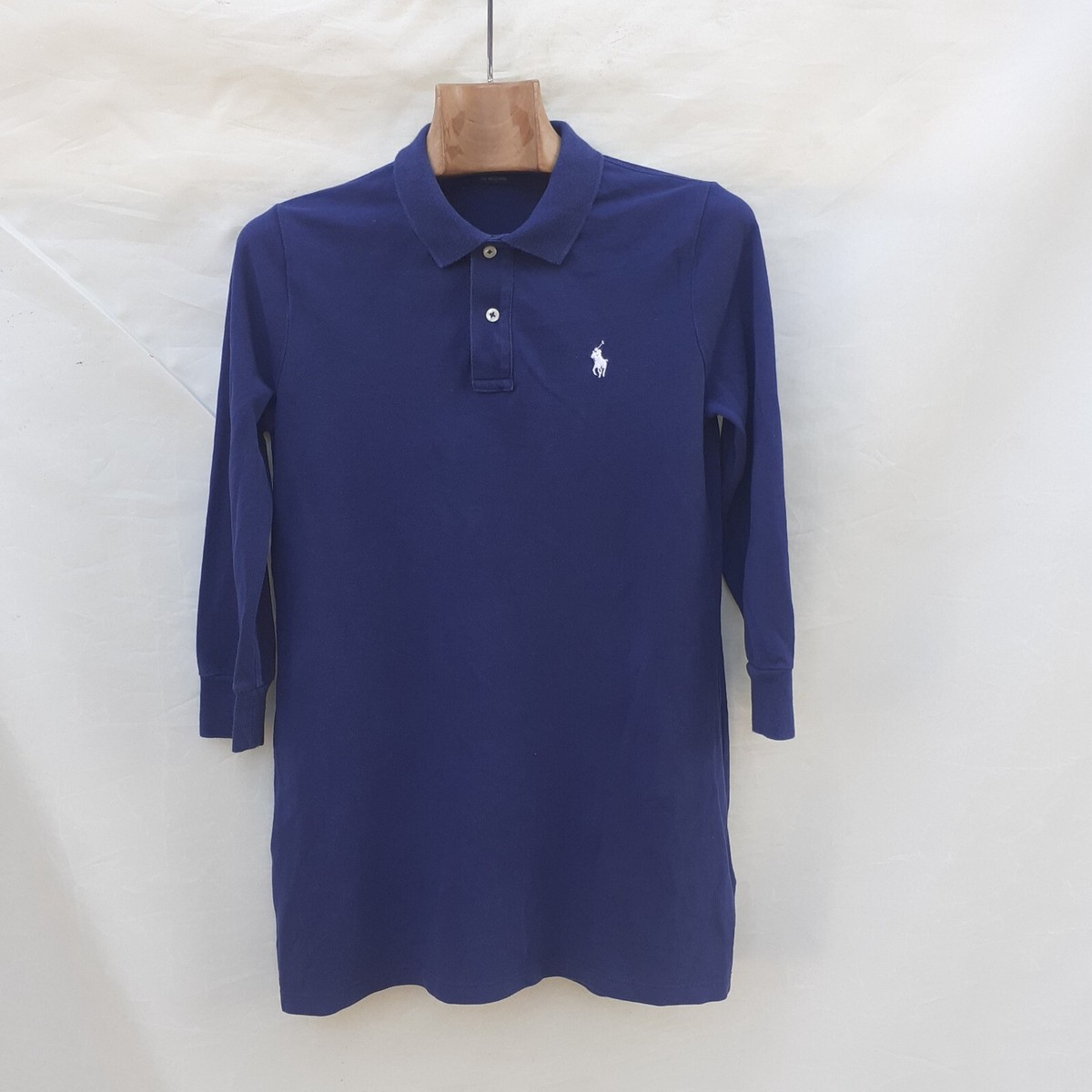 Polo Ralph Lauren Polo shirt Mini Dress Women's Small Blue 100% cotton Pique