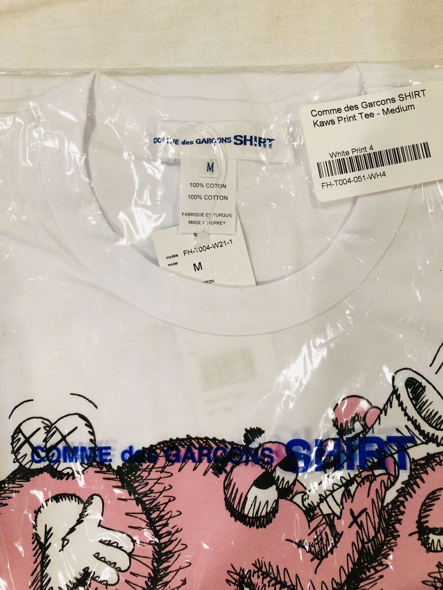 Comme Des Garçons x KAWS White Print 4 T-shirt BAPE Comme Des Garçons x KAWS White Print 4 T-shirt BAPE