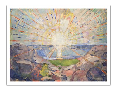 Edvard Munch SUN (1911) Vintage Famous Art 17x22'' Premium Print