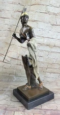Bronze European Style Modern Art Deco Roman Greek Spartan Warrior Sculpture Art