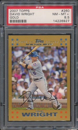 David Wright [Gold] #260 2007 Topps card