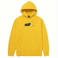 HUF Men's SPECTRUM Pullover Hoodie - PF00419 - Golden - Medium - NWT 