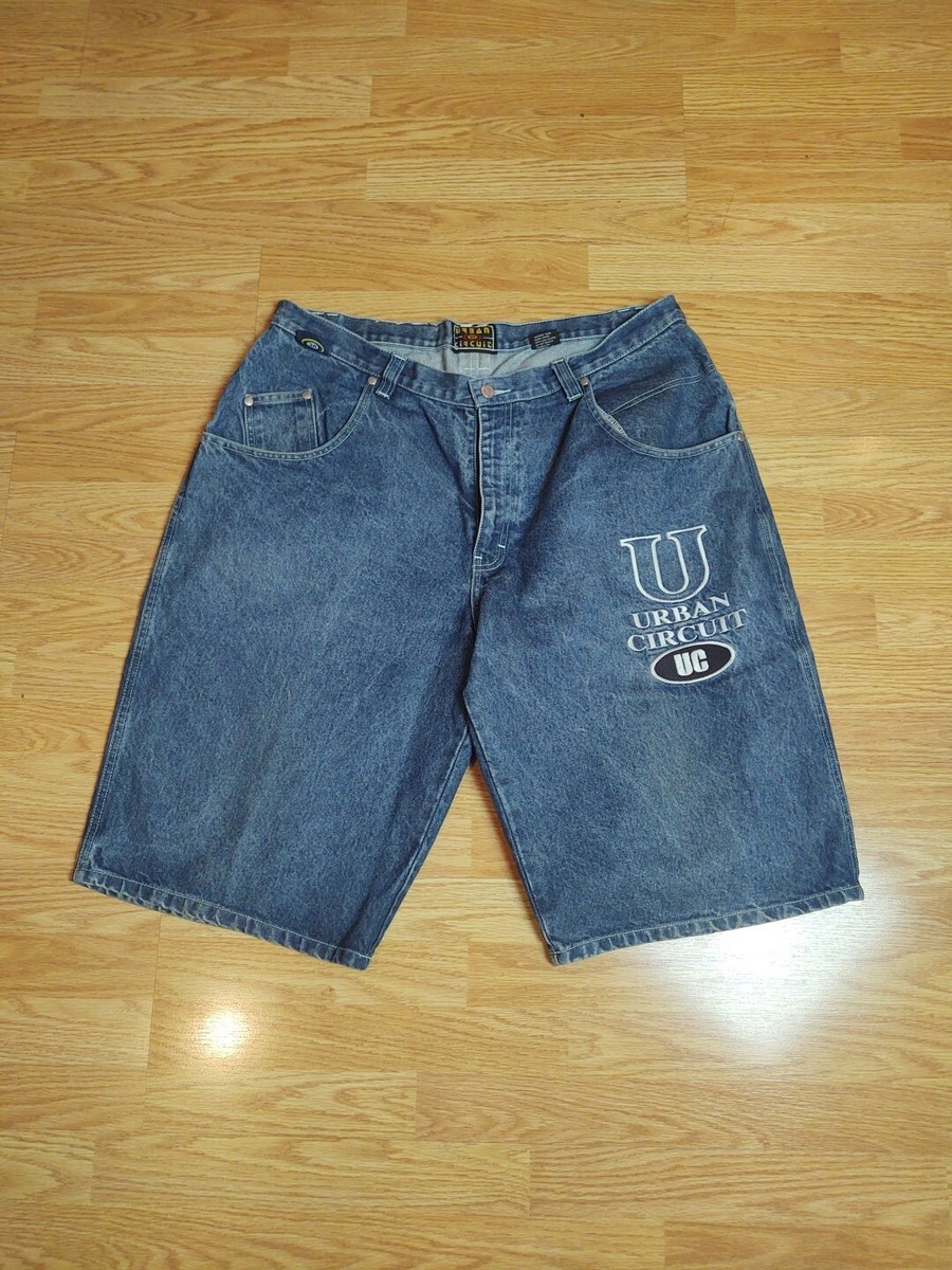 Urban Circuit Men's Blue Denim Hip Hop Jean Shorts. Size 40