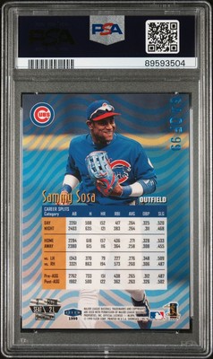 1999 Flair Showcase SAMMY SOSA Chicago Cubs /99 LEGACY Collection 