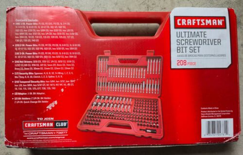 Sears Craftsman 208 pc Ultimate Screwdriver Bit Set 920050 Flat Phillips Torx - Picture 2 of 5