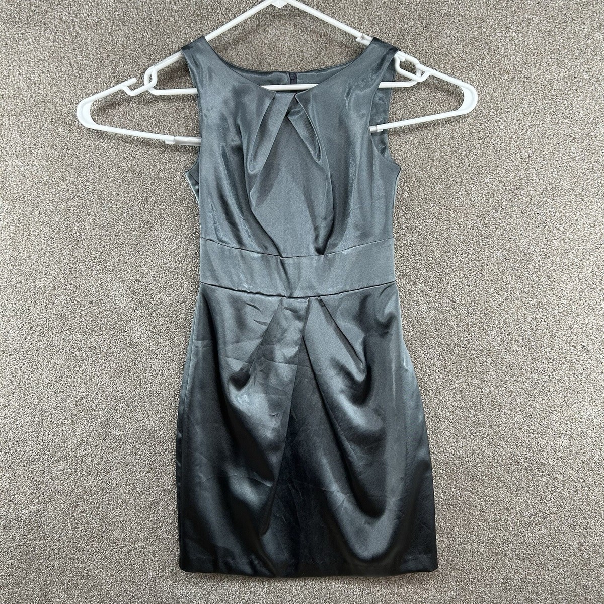 専用3 B Wear Women's Dress Size 1 Gray Formal Gown Sleeveless Zip