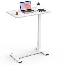 Adjustable Overbed Bedside Table Mobile Standing Desk Portable Laptop Table