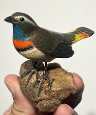 Americana Folk Art Carved Bird Folk Art Wooden Bird Painted Folk Art Bird Beauty