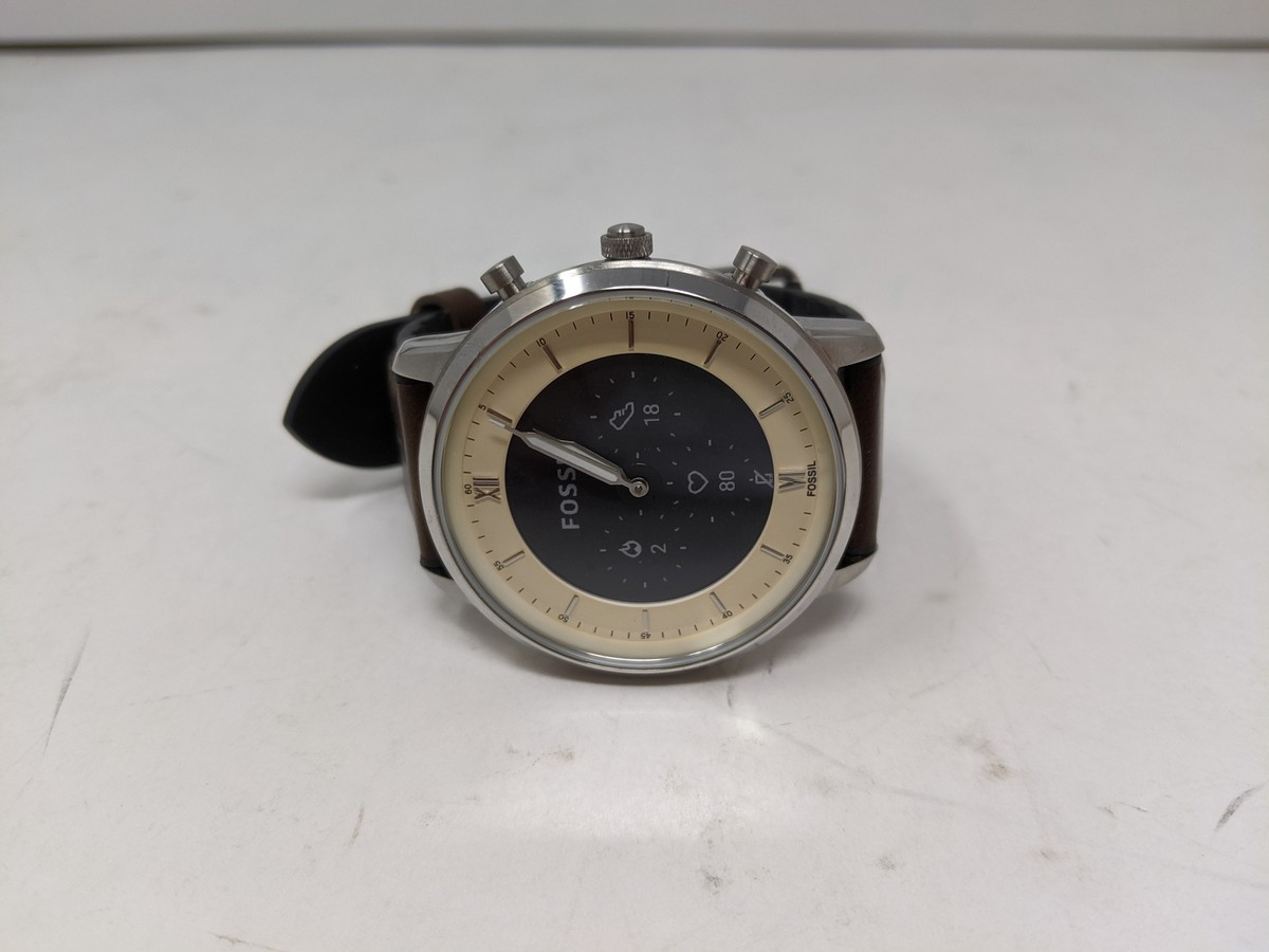 Fossil Neutra Gen Hybrid 44mm Steel/Leather Smartwatch (P12)