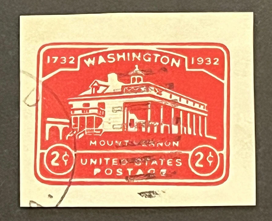 Travelstamps: US Stamps Scott #U525 2c Washington Bicentennial Cut Square Used - Image 2 of 4