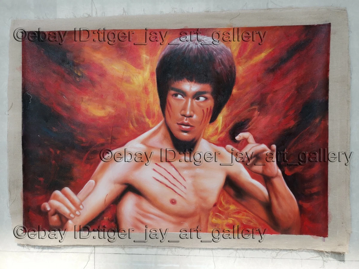 Master Lee Martial Artist Lee Jun fan Founder of Jeet Kune Do Hong Kong Painting