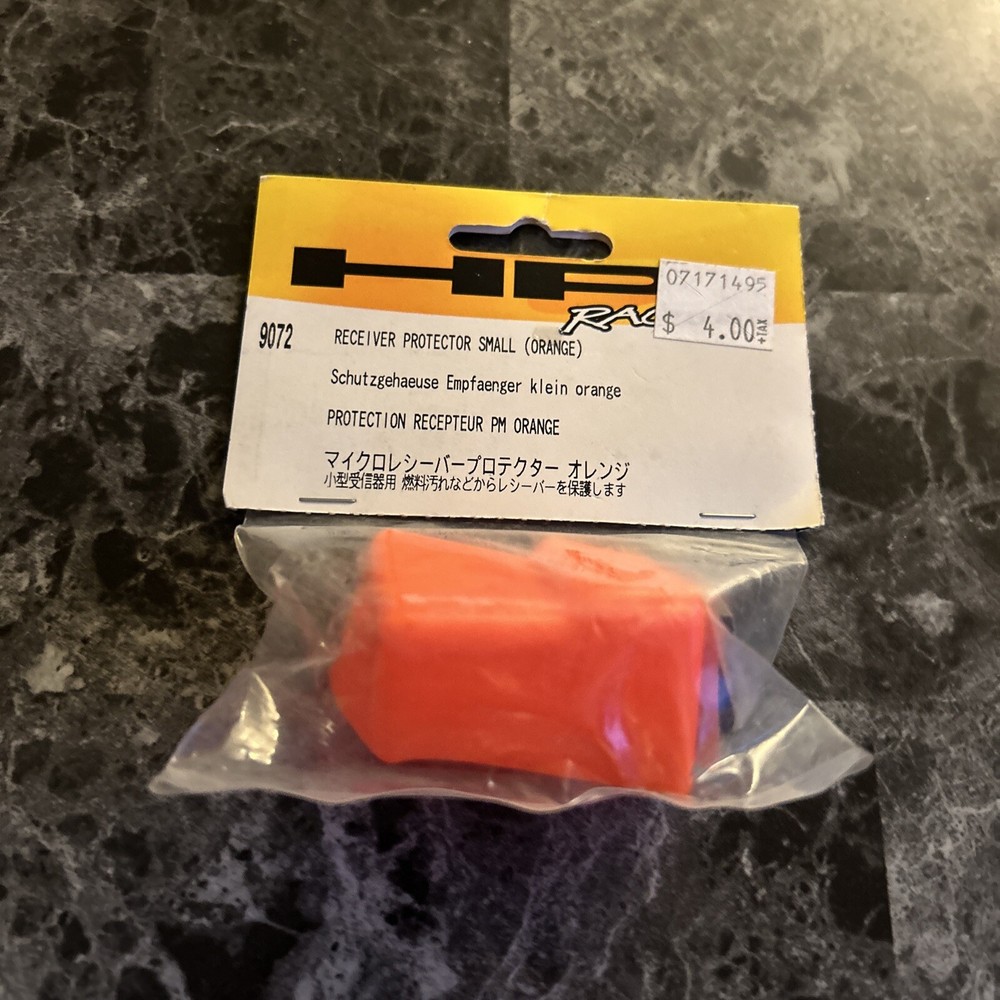 HPI Racing # 9072 RECEIVER PROTECTOR SMALL (ORANGE)  MIB
