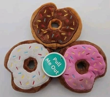 ZippyPaws Donutz Dog Toys Set Of 3 Blueberry Strawberry Vanilla 5 in 