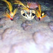3 V Fly Size 11 Ultimate RV Ally's Gold JC Cascade Salar Double Salmon Flies
