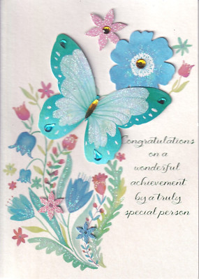 PAPYRUS GRADUATION CARD NIP MSRP $6.95 BUTTERFLY  CARD (L1)