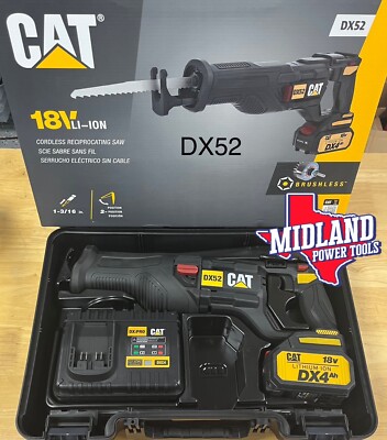 CAT® DX52 18V BRUSHLESS RECIPROCATING SAW WITH 4AH BATTERY, QUICK