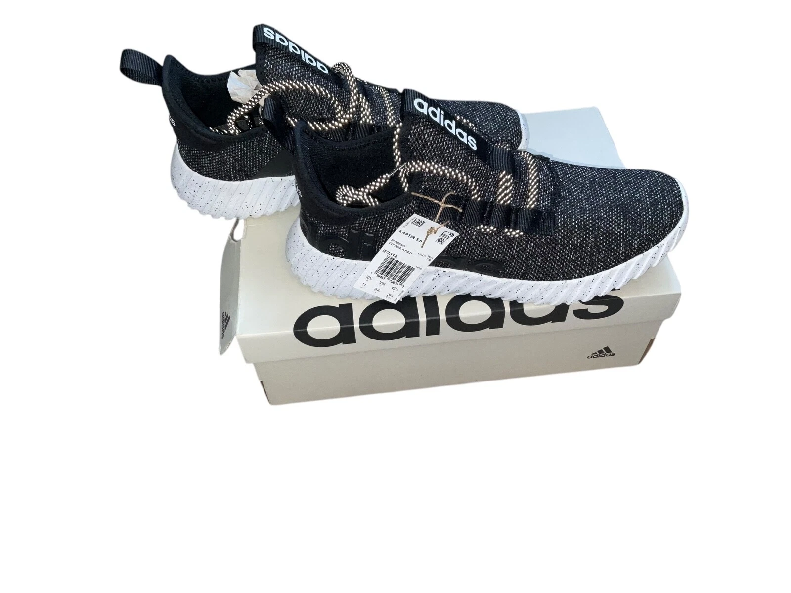 Adidas Kaptir 3.0 Scarpe da Corsa Nero Bianco Uomo Taglia 11 (IF7314)