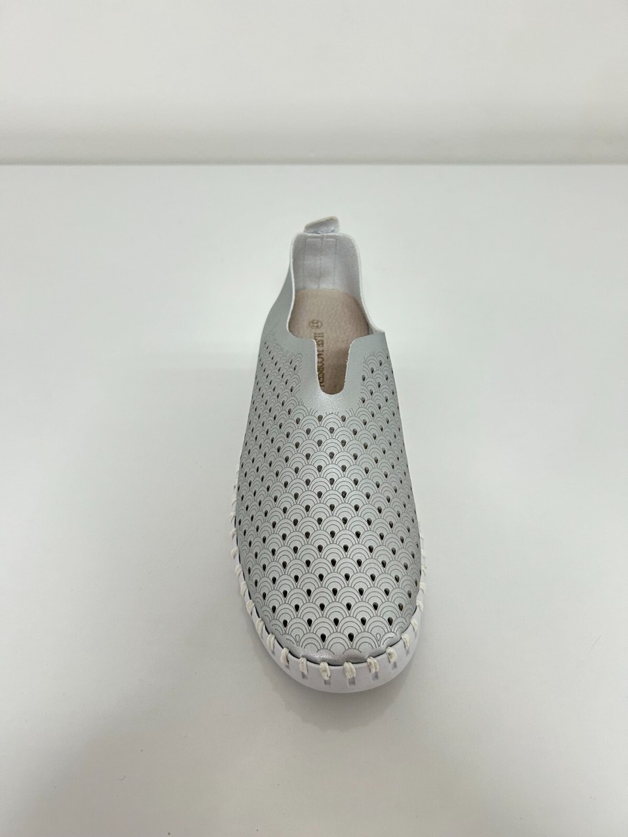 Ilse Jacobsen Tulip Slip on Shoe 3576 Silver Metalic size 41