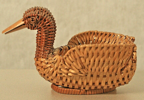 Miniatur Korb Entenkorb 2-farbig braun - Bild 2 von 10