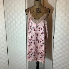 NWT Chance floral lace trim slip nightgown size Large