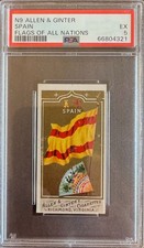 SPAIN 1887 N9 Allen & Ginter Flags Of All Nations PSA 5 EX (NON FLARED A)