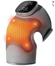 Heated Knee Massager for Pain Relief, 5 Heat Levels  4 Motors, Electric Knee Br