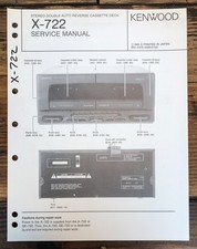 Kenwood X-722 Cassette Service Manual Original
