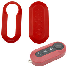 NEU Autoschlüssel Schale Rot Schutzhülle passend für Fiat Punto 500 Bravo Dablo