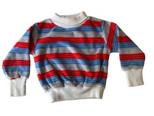 Vintage 3T Health-Tex Collared Long Sleeve Stripe Terrycloth Shirt Made In USA