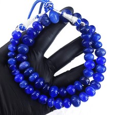 Very Attractive Blue Onyx 653.00 Cts Best Beaded Necklace Jewelery RK 11 E786