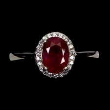 925 Sterling Silver Ring Oval Ruby 8x6mm Natural Gemstone Jewelry Size 8