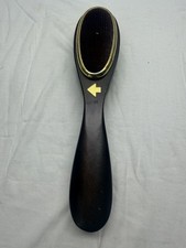 Vintage LintBrush and Shoe Horn with normal brush on other side wood Brown