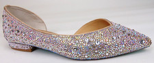 NEW Betsey Johnson Women's Remy Ballet Flats Shoes Size 6.0 M Silver Iridescent